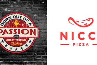 create creative restaurant, fast food, food ,bbq logo