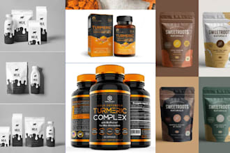 do food packaging and label design box pouch supplement cbd label design