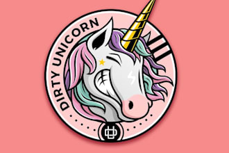 design high quality unicorn mascot logo with unlimited revision