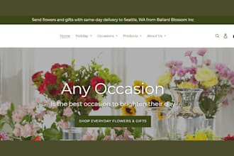 create flower ecommerce website flower shopify store florist store bouquet store