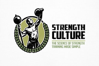 design awesome strongman strength training logo