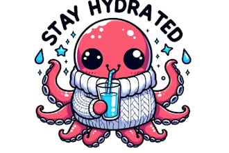 design high quality octopus mascot logo with unlimited revision