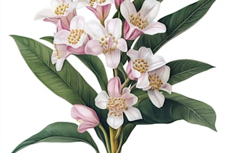 create a beautiful vintage botanical illustration poster