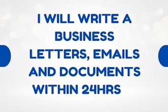 write a professional letter, email and legal documents