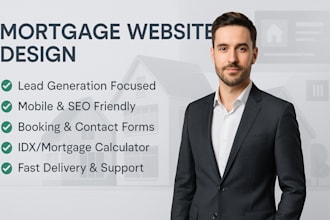 setup mortgage website design, mortgage lead generation, real estate website