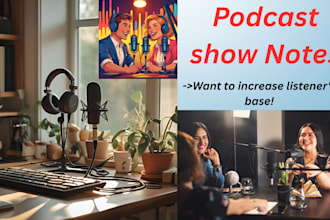 professionally write enthralling podcast notes