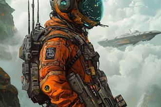 do a sci fi art , sci fi character and concept art