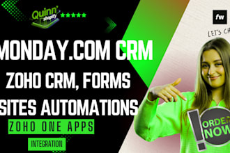 setup monday com monday crm project management board, zoho CRM integration