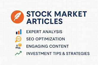 write expert stock market and investment articles