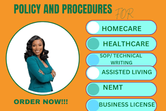 get licensed, write group home care healthcare agency policy and procedure nemt