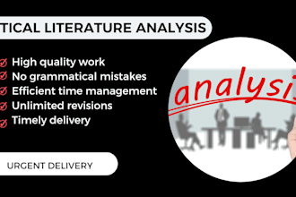 assist you in critical analysis of english literature