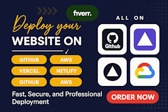 deploy website on github, vercel, netlify, aws, google cloud