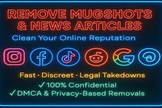 permanently remove negative articles news,erase false mugshots cases on google