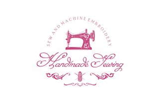 create attractive and imagination sewing machine logo design