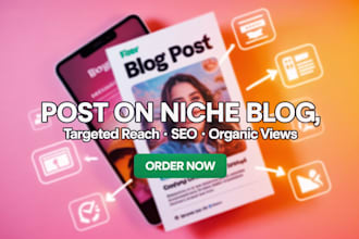 publish your niche article on relevant blog with high organic traffic and reader