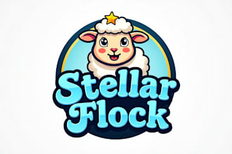 design sheep mascot logo with unlimited revision