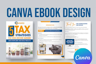design a professional canva ebook layout and cover