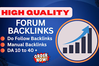 create 60 forum postings and backlinks to authority websites