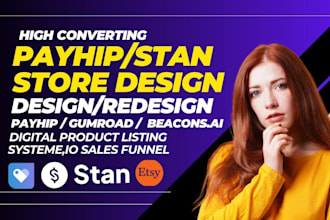 payhip website setup digital product payhip etsy digital product stan store