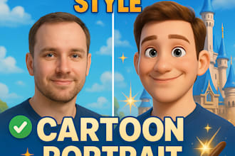 turn your photo into a pixar or disney style cartoon character