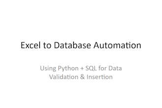 automate excel data validation and insertion into your database using python