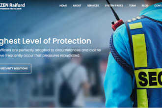 design security agency website  private public security guard services website