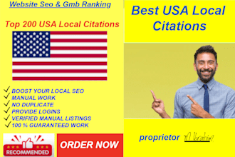 do top 200 USA local citations for gmb ranking and local SEO
