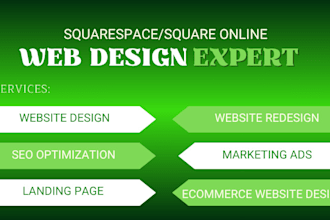 do squarespace website design, squarespace website redesign, square online store