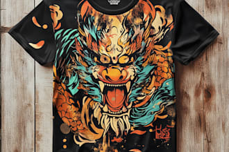 create t shirt design and graphics for merchandise