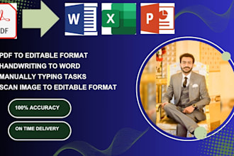 do PDF to word, handwriting to word, convert scan pdf to excel