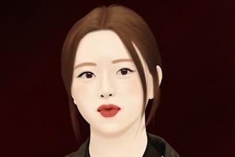 draw a semi realistic portrait of your reference