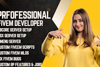 develop fivem server with qbcore,vmenu based,qb nopixel