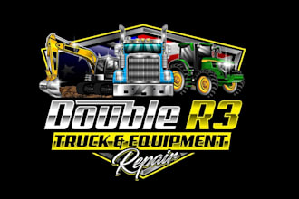 create awesome and gorgeous truck and equipment logo design