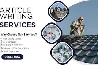 write blog post for plumbing, roofing and hvac services
