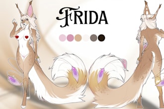 draw furry reference sheet furry art furry character sheet fursona oc furry nsfw