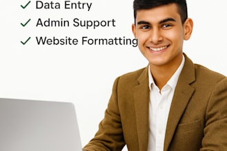 be your reliable virtual assistant for data entry, admin tasks and web research