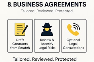 draft and review business contracts and legal agreements