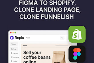 develop replo pages,shopify replolanding page,figma to shopifyclone landing