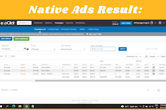 setup and optimize native ads taboola, exoclick