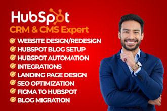 create hubspot website, hubspot landing page, hubspot blog, hubspot crm