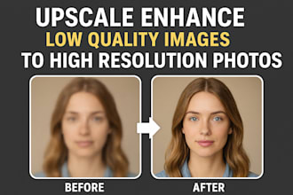upscale enhance low quality images to high resolution photos