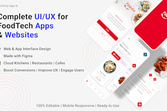 design stunning UI UX for food delivery apps, restaurant websites, and platforms