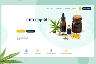 design a cbd, hemp, cannabis ecommerce website with shopify or wordpress
