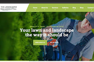 design landscaping lawn care farming gardening cleaning website
