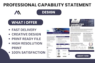 create a professional, creative and effective capabilities statement
