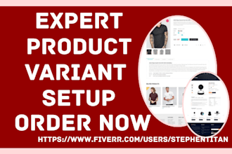 setup shopify store product variant colour swatch king globo options avis optis