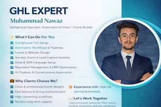 setup gohighlevel funnels automation and CRM system