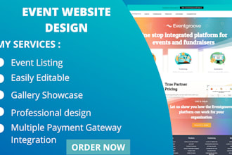 build a ticket website, event website, event management for event ticket sales