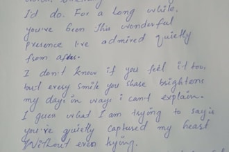 make handwritten letters including thank you latter etc