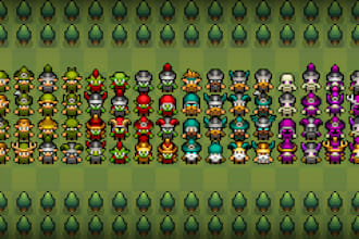 design and animate a pixel art character for you